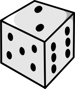 A white dice